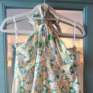 Print Floral Halter Dress